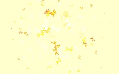 Light Red vector natural background with branches.