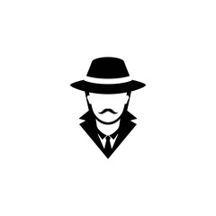 detective logo vector icon illustration