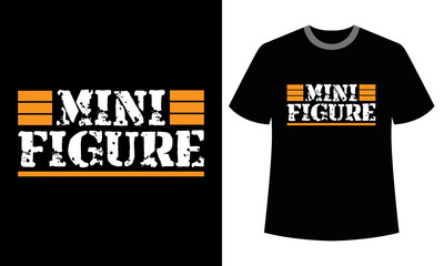 Fototapeta premium typography minifigure for t-shirt design