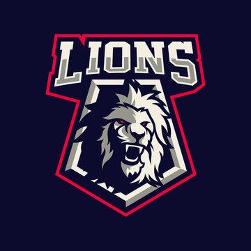 Lion mascot design for sport or e-sport team