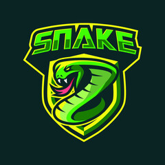 Snake mascot design for sport or e-sport team