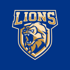 Lions mascot design for sport or e-sport team