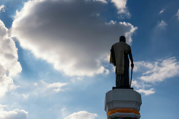 Rear of  Thao Suranaree or Ya Mo statue, Korat