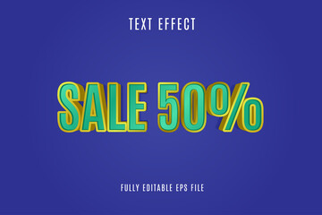 SALE 50% TEXT EFFECT DESIGN