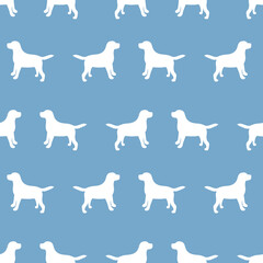 silhouette of a dog. Vector illustration. Seamless pattern.
