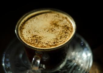 cup of coffee with foam