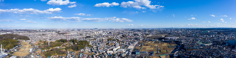 青空と東京の遠景