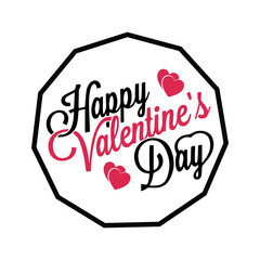 Hand sketched Happy Valentine's Day text as Valentine's Day logotype badge, icon. Valentine's Day poster,card,invitation,banner....