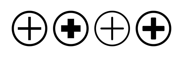 Obraz premium Plus Icon vector. Add plus icon