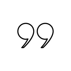 Quote icon vector. Quotation mark symbol.