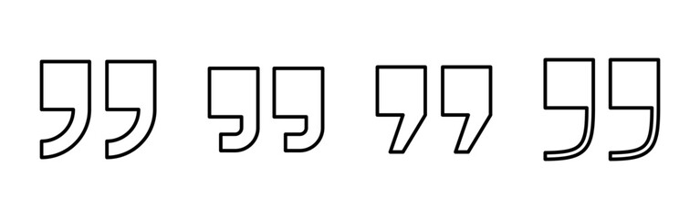 Quote icon vector. Quotation mark symbol.