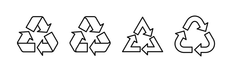 Recycle icon vector. Recycling vector icon.