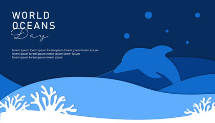 WORLD OCEANS BACKGROUND / TEMPLATES DESIGN