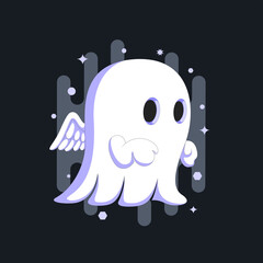 monster ghost cartoon illustration