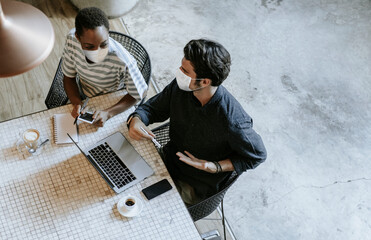 Business meeting in the new normal