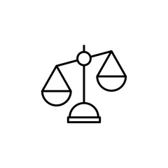 Scales icon vector. Law scale icon. Scales vector icon. Justice