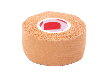 Medical bandage roll isolated on white background