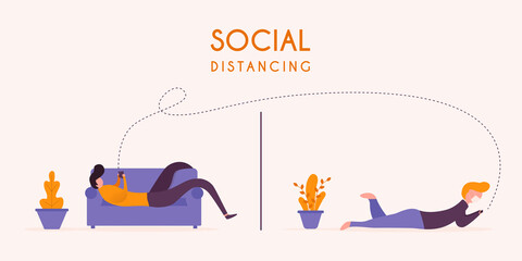 SOCIAL DISTANCING ILLUSTRATION