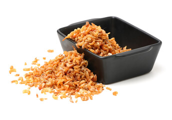 dried shrimp on white background 