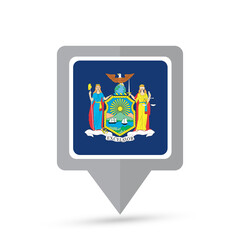 New York State state flag map icon