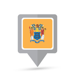 New Jersey state flag map icon