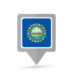 New Hampshire state flag map icon