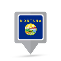 Montana state flag map icon