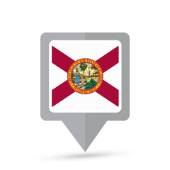 Florida state flag map icon