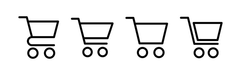 Shopping icon vector. Shopping cart icon. Trolley icon vector