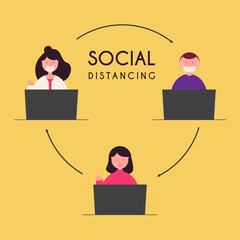 SOCIAL DISTANCING ILLUSTRATION