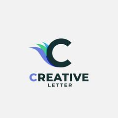 Letter C logo, monogram logo, creative letter design concept