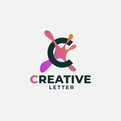 Letter C logo, monogram logo, creative letter design concept
