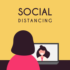 SOCIAL DISTANCING ILLUSTRATION