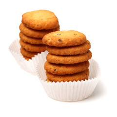 Cookies on a white background