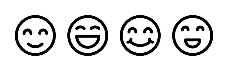 smile icon vector. smile emoticon icon. feedback