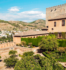 Fototapeta na wymiar La Alhambra in the city of Granada