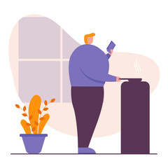 STAY AT HOME ILLUSTRATION DESIGN