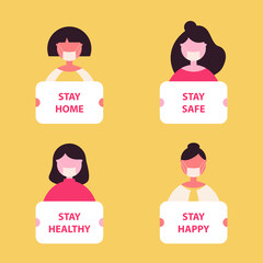 STAY AT HOME ILLUSTRATION DESIGN