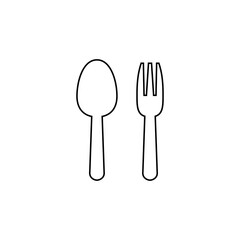 spoon and fork icon vector. spoon, fork icon vector. restaurant icon