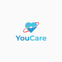 Creative care logo, care design concept, happy logo concept, love design