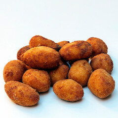 Croquettes surrounded by white background