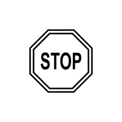 Stop icon vector. stop road sign