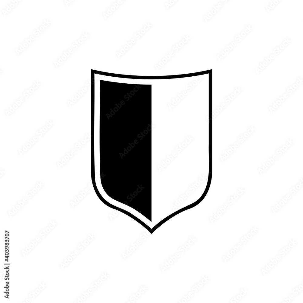 Poster Shield, guard icon isolated on white background