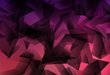 Dark Purple, Pink vector shining triangular layout.