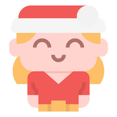 Santa claus icon for web element , webpage, application, card, printing, social media, posts etc.