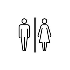 Toilet icon vector. restrooms icon vector. bathroom sign. wc, lavatory