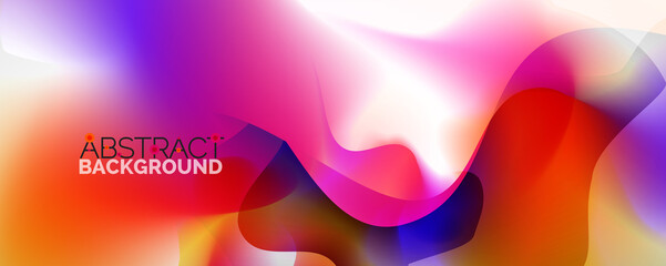 Fluid color gradient abstract background, trendy colorful wallpaper. Vector illustration for placards, brochures, posters, banners and covers
