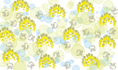 wallpaper with circles and dots and stars