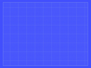 Vector Blueprint Background, Graphic Paper Backdrop, Blue Color.
