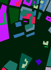 abstract colorful purple and blue square modern texture and elegant pattern on dark green.